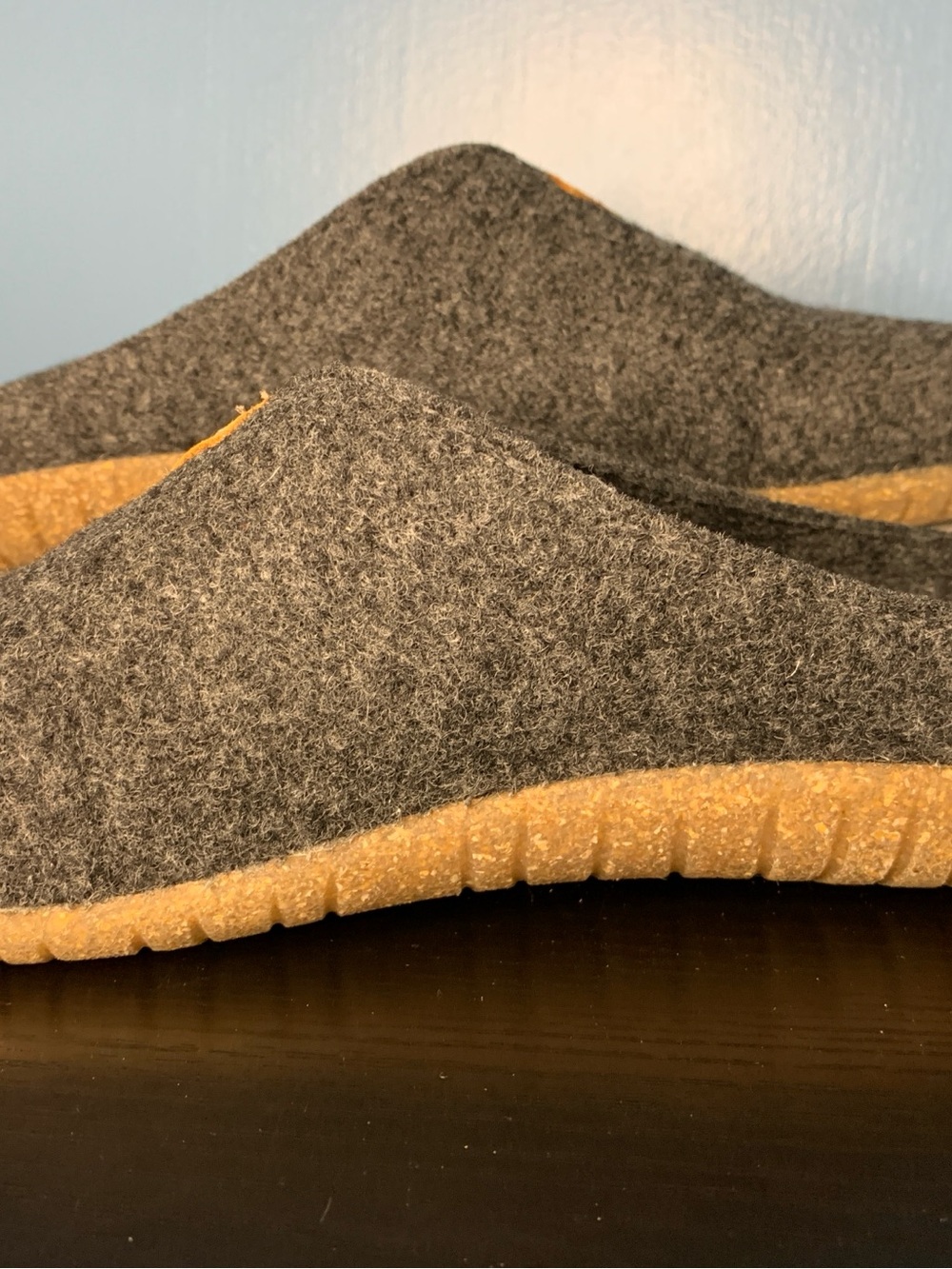 Taos Footwear Gray Felt Slip-Ons - Picture 3 of 6